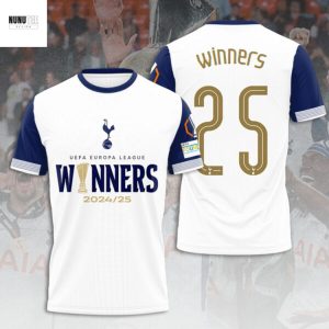 Tottenham Hotspur FC – UEFA Europa League Champions 2024-2025 Winner 3D T-Shirt