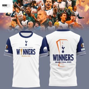Tottenham Hotspur – UEFA Europa League Champions 2025 Winners 3D T-Shirt