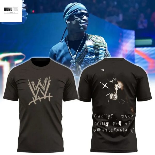 Travis Scott x WWE WrestleMania 41 3D T-Shirt