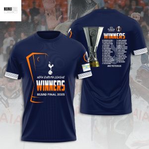 UEFA Europa League Champions Tottenham Hotspur 2025 3D T-Shirt