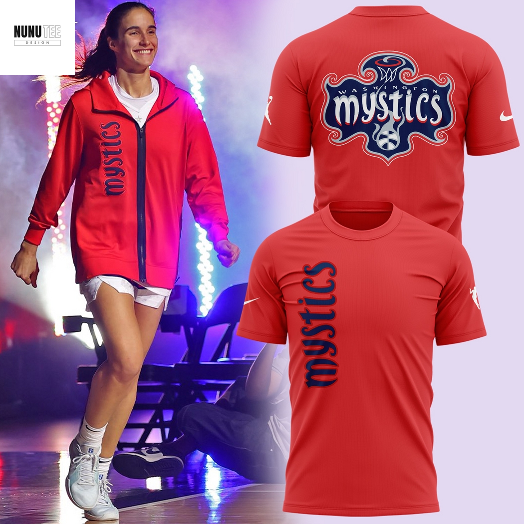 Washington Mystics Basketball Team 2025 Red 3D T-Shirt Washington Mystics Basketball Team 2025 Red 3D T-Shirt