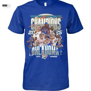 Western Conference Champions 2025 Oklahoma City Thunder Signature Unisex T-Shirt