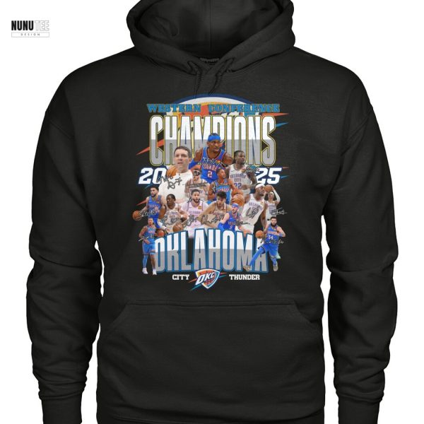 Western Conference Champions 2025 Oklahoma City Thunder Signature Unisex T-Shirt
