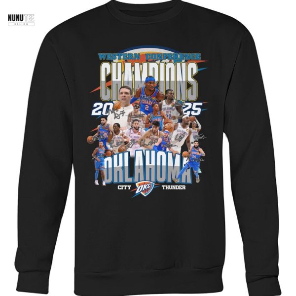 Western Conference Champions 2025 Oklahoma City Thunder Signature Unisex T-Shirt