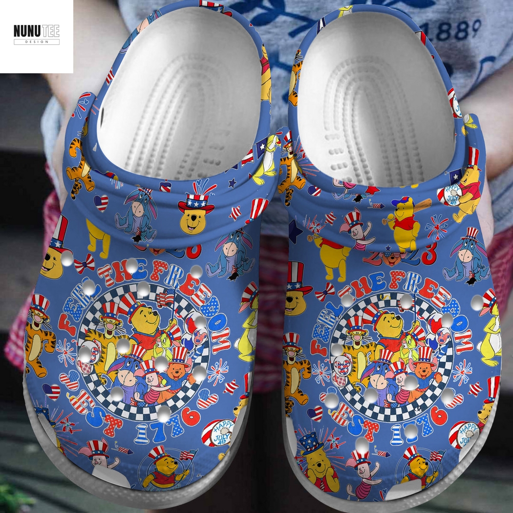 Winnie The Pooh Feel The Freedom Est 1776 Crocs Winnie The Pooh Feel The Freedom Est 1776 Crocs