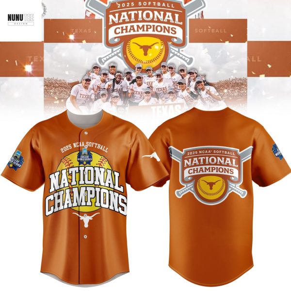 2025 NCAA Softball Women College World Series Champions Texas Longhorns Baseball Jersey