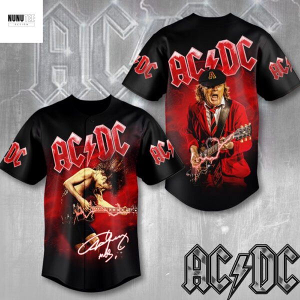 AC DC x Angus Young Signature Baseball Jersey