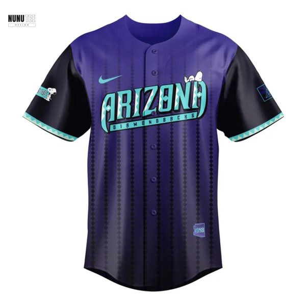 Arizona Diamondbacks Peanuts Snoopy Baseball Jersey