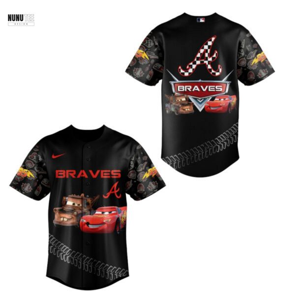 Atlanta Braves Lightning McQueen Baseball Jersey