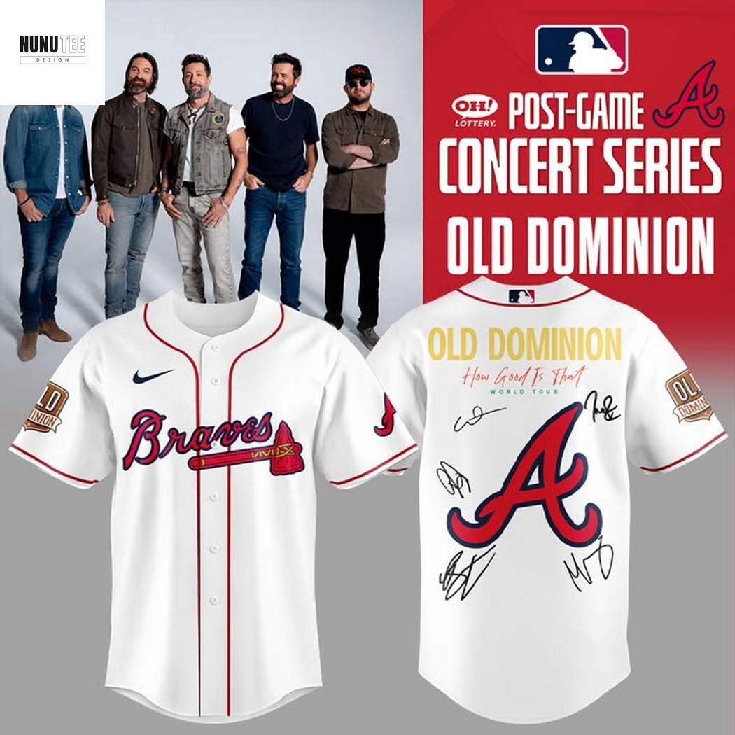 Atlanta Braves x Old Dominion How Good Is That World Tour Signature Baseball Jersey Atlanta Braves x Old Dominion How Good Is That World Tour Signature Baseball Jersey