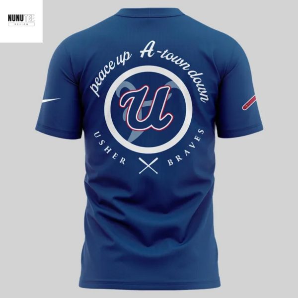Atlanta Braves x Usher Peace Up A-Town Down 3D T-Shirt