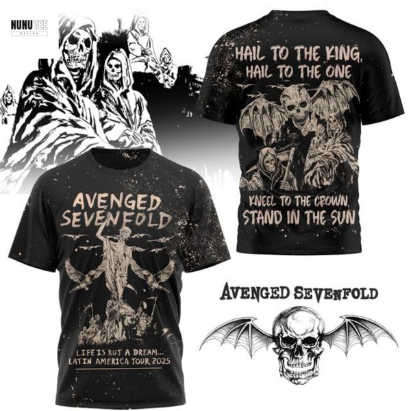 Avenged Sevenfold.life Is But A Dream Latin America Tour 2025 3D T-Shirt