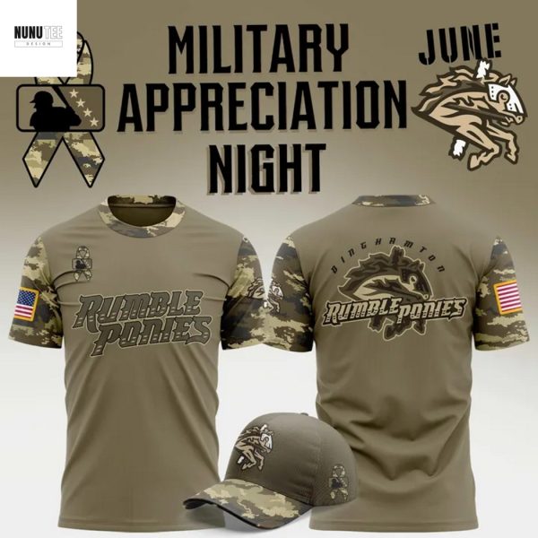 Binghamton Rumble Ponies Military Appreciation Night 2025 3D T-Shirt