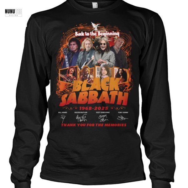 Black Sabbath Back To The Beginning 1968-2025 Signature Thank You For The Memories Unisex T-Shirt
