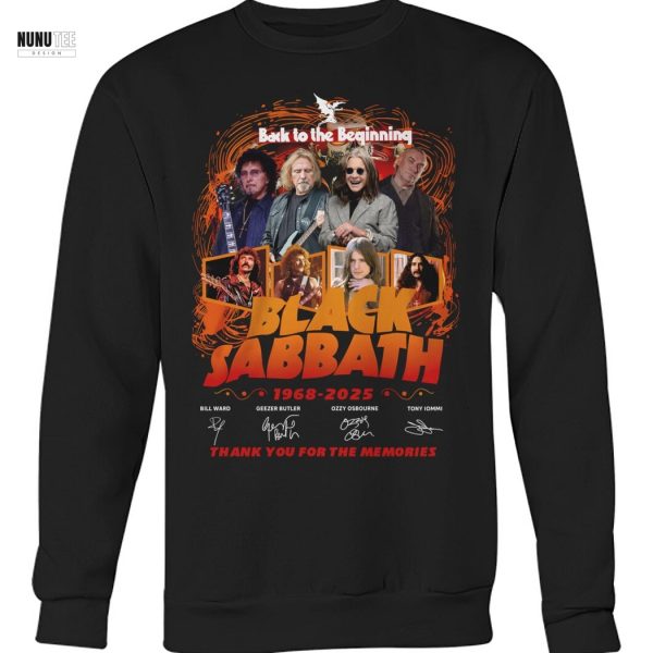 Black Sabbath Back To The Beginning 1968-2025 Signature Thank You For The Memories Unisex T-Shirt