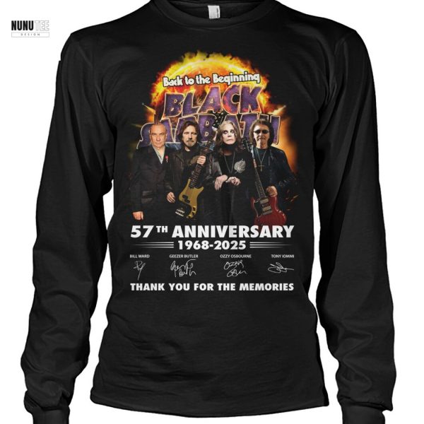 Black Sabbath Back To The Beginning 57th Anniversary 1968-2025 Signature Thank You For The Memories Unisex T-Shirt