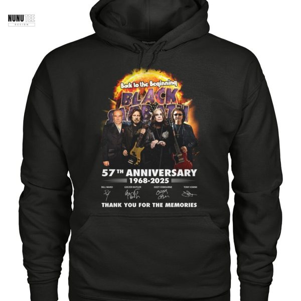 Black Sabbath Back To The Beginning 57th Anniversary 1968-2025 Signature Thank You For The Memories Unisex T-Shirt