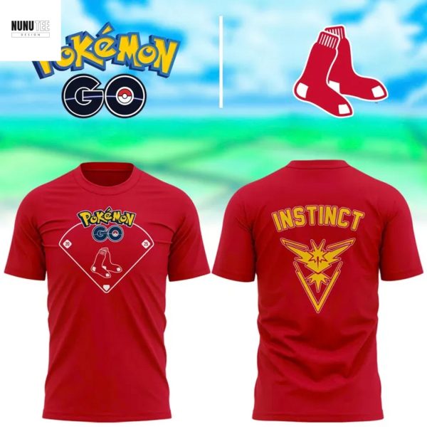 Boston Red Sox Pokemon Go Team Instinct 3D T-Shirt