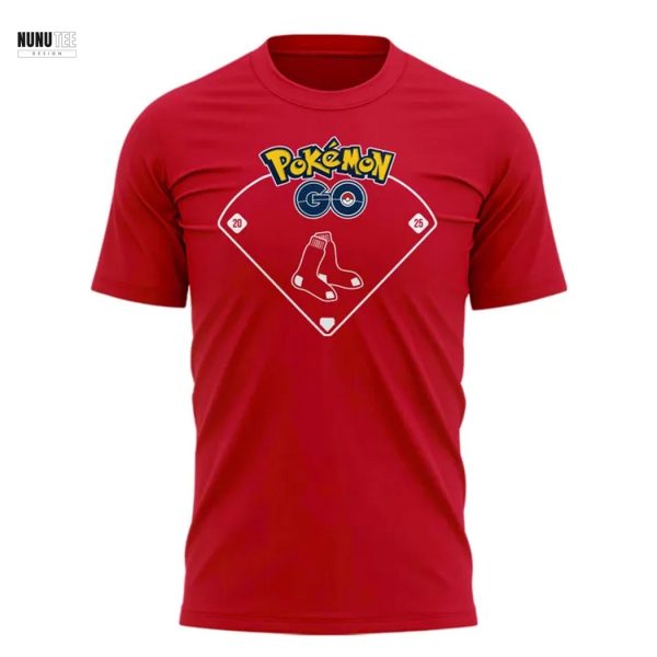Boston Red Sox Pokemon Go Team Instinct 3D T-Shirt