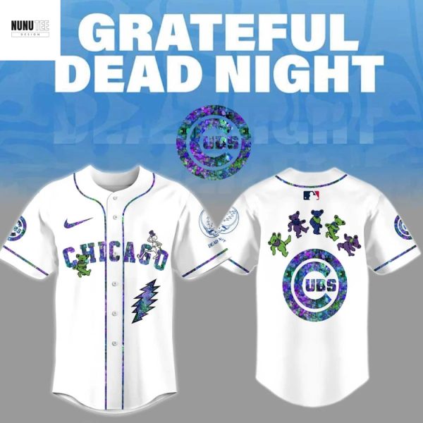 Chicago Cubs Grateful Dead Night Baseball Jersey