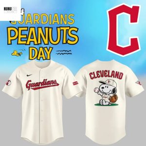Cleveland Guardians Peanuts Snoopy Baseball Jersey