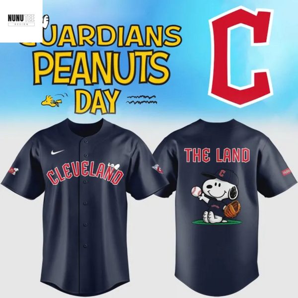 Cleveland Guardians Peanuts Snoopy The Land Baseball Jersey