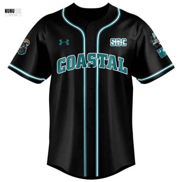 Coastal Carolina Chanticleers Mens College World Series 2025 Baseball Jersey