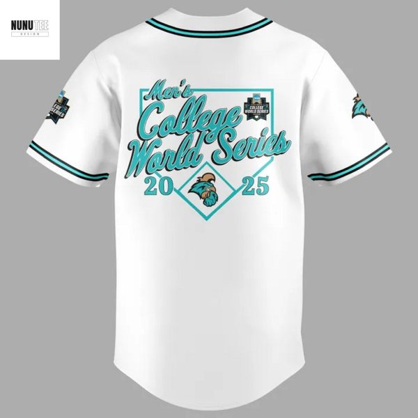 Coastal Carolina Chanticleers Mens College World Series 2025 Baseball Jersey – White