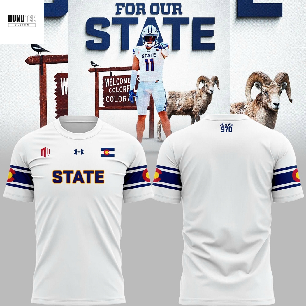 Colorado State Rams Football For Our State 2025 3D T-Shirt Colorado State Rams Football For Our State 2025 3D T-Shirt
