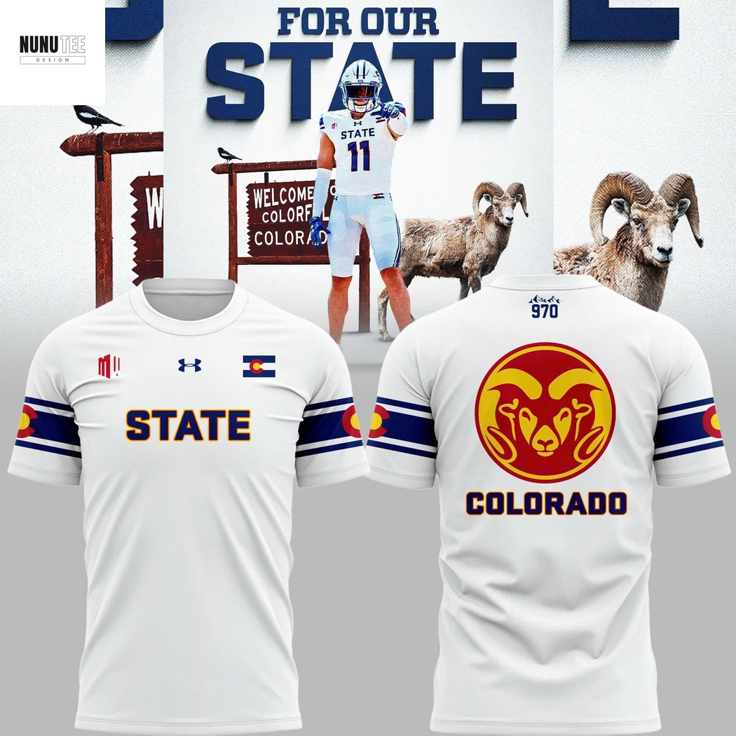 Colorado State Rams Football For Our State 3D T-Shirt Colorado State Rams Football For Our State 3D T-Shirt