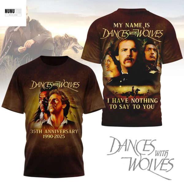 Dances With Wolves 35th Anniversary 1990-2025 3D T-Shirt