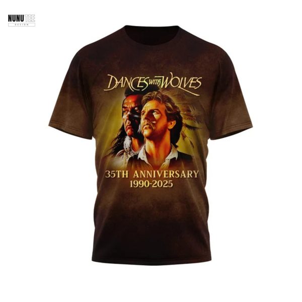 Dances With Wolves 35th Anniversary 1990-2025 3D T-Shirt