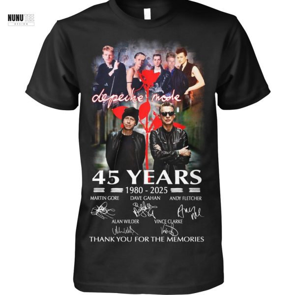 Depeche Mode 45 Years 1980-2025 Signature Thank You For The Memories Unisex T-Shirt