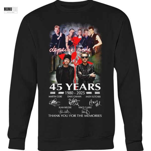 Depeche Mode 45 Years 1980-2025 Signature Thank You For The Memories Unisex T-Shirt