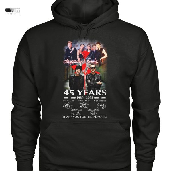Depeche Mode 45 Years 1980-2025 Signature Thank You For The Memories Unisex T-Shirt