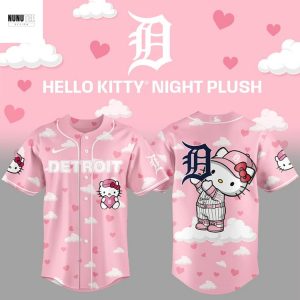 Detroit Tigers Hello Kitty Pink Baseball Jersey