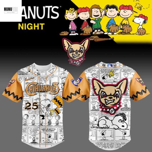 El Paso Chihuahuas 75th Anniversary Of Peanuts Baseball Jersey