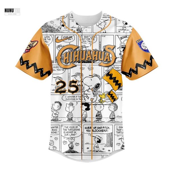 El Paso Chihuahuas 75th Anniversary Of Peanuts Baseball Jersey