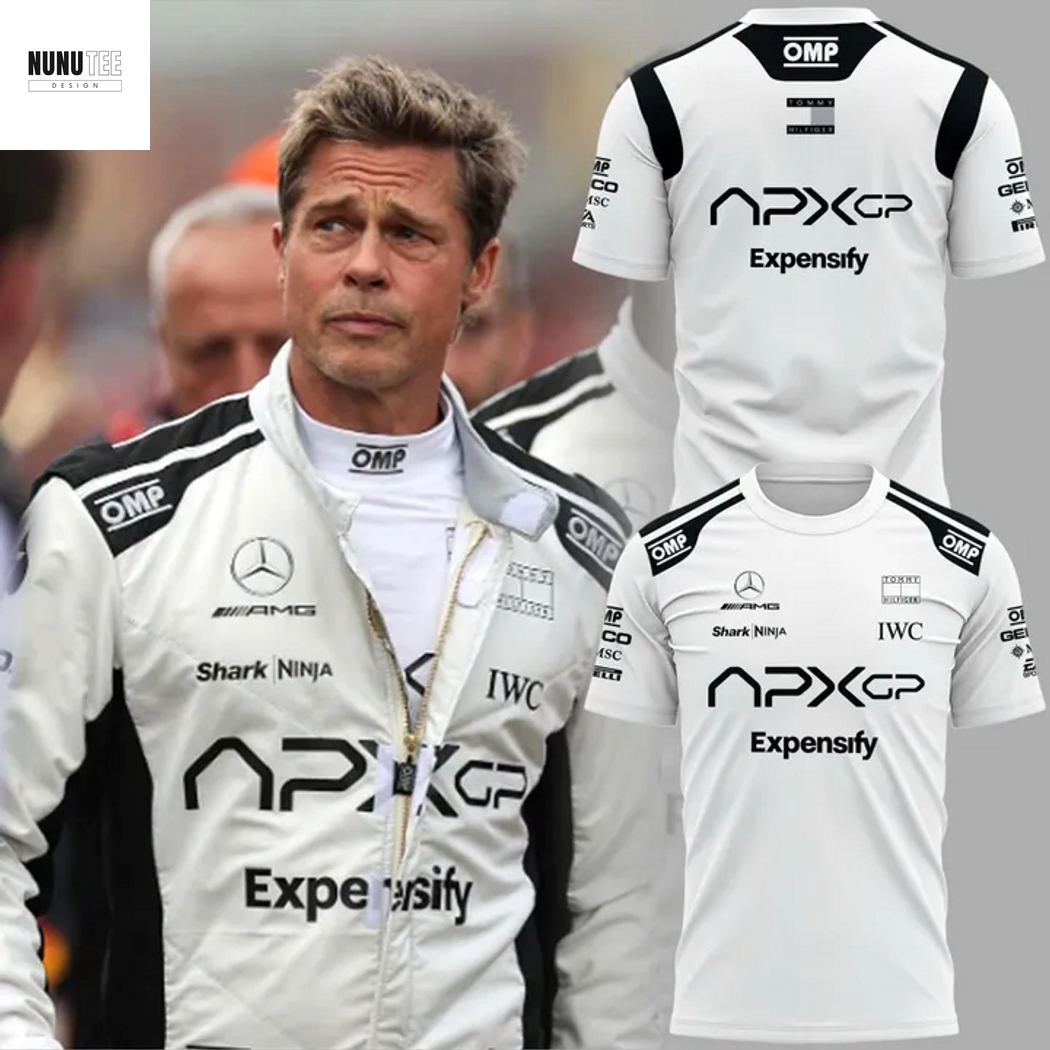 F1 The Movie 2025 APXGP Brad Pitt 3D T-Shirt F1 The Movie 2025 APXGP Brad Pitt 3D T-Shirt