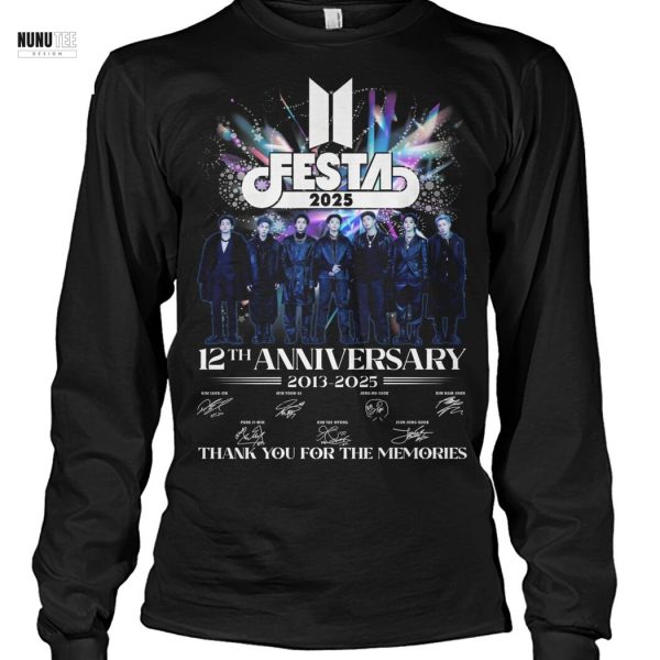 Festa 2025 BTS 12th Anniversary 2013-2025 Signature Thank You For The Memories Unisex T-Shirt