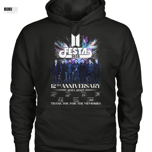 Festa 2025 BTS 12th Anniversary 2013-2025 Signature Thank You For The Memories Unisex T-Shirt