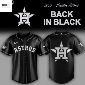 Houston Astros Back In Black 2025 Baseball Jersey