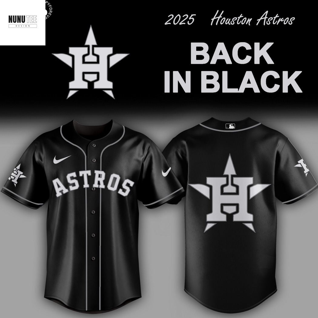 Houston Astros Back In Black 2025 Baseball Jersey Houston Astros Back In Black 2025 Baseball Jersey