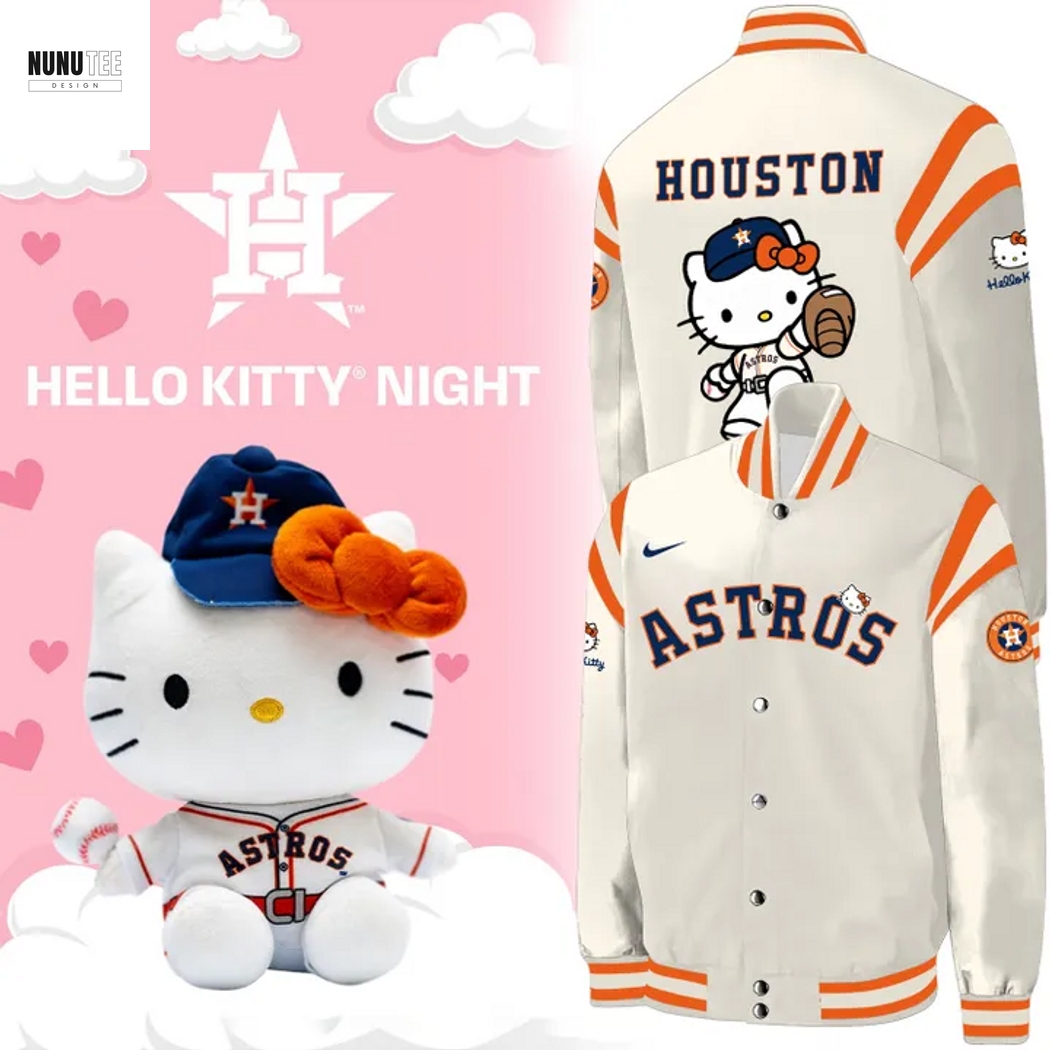 Houston Astros Hello Kitty Baseball Jacket Houston Astros Hello Kitty Baseball Jacket
