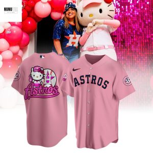 Houston Astros Kitty Charm Baseball Jersey – Pink