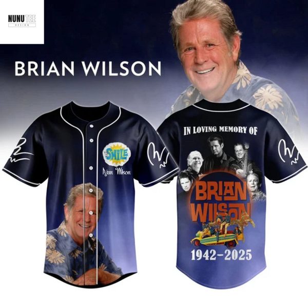 In Loving Memory Of Brian Wilson 1942-2025 Signature Baseball Jersey