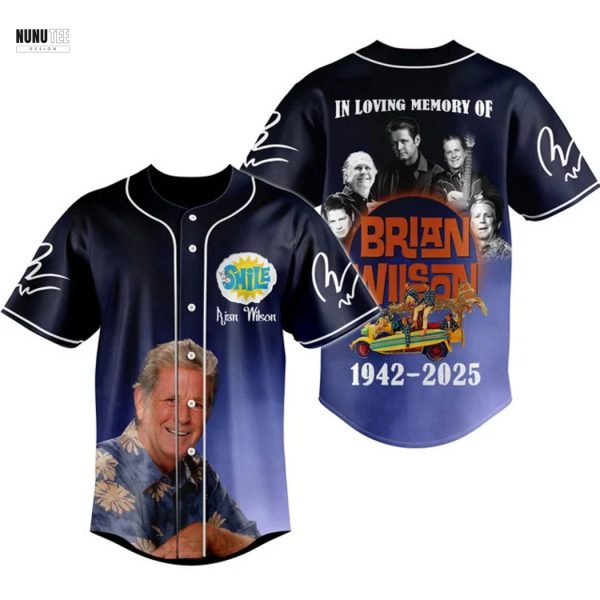 In Loving Memory Of Brian Wilson 1942-2025 Signature Baseball Jersey