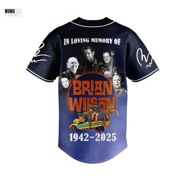 In Loving Memory Of Brian Wilson 1942-2025 Signature Baseball Jersey