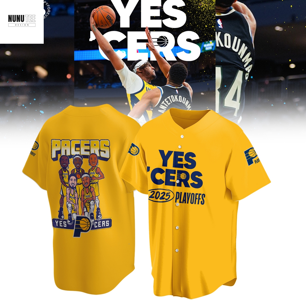 Indiana Pacers Yes Cers 2025 Playoffs Baseball Jersey Indiana Pacers Yes Cers 2025 Playoffs Baseball Jersey