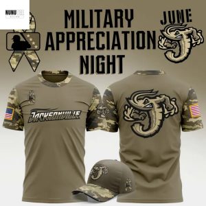 Jacksonville Jumbo Shrimp Military Appreciation Night 2025 3D T-Shirt